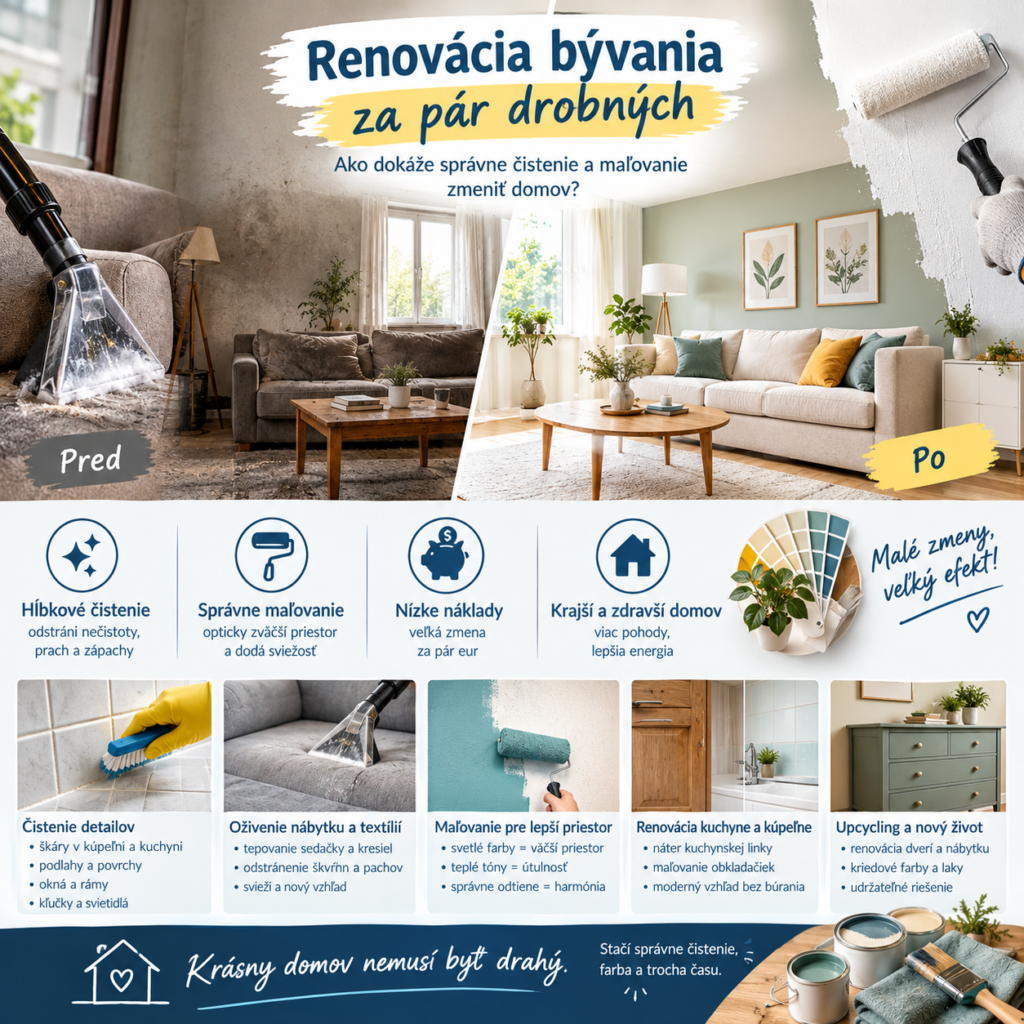 Detailný záber na ruku natierajúcu starú stenu valčekom na modernú šalviovo zelenú farbu. renovácia bývania za pár drobných